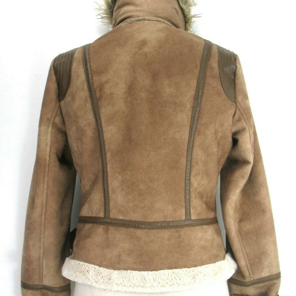 Moda International - Faux Suede Brown Jacket Sz S - Picture 6 of 8